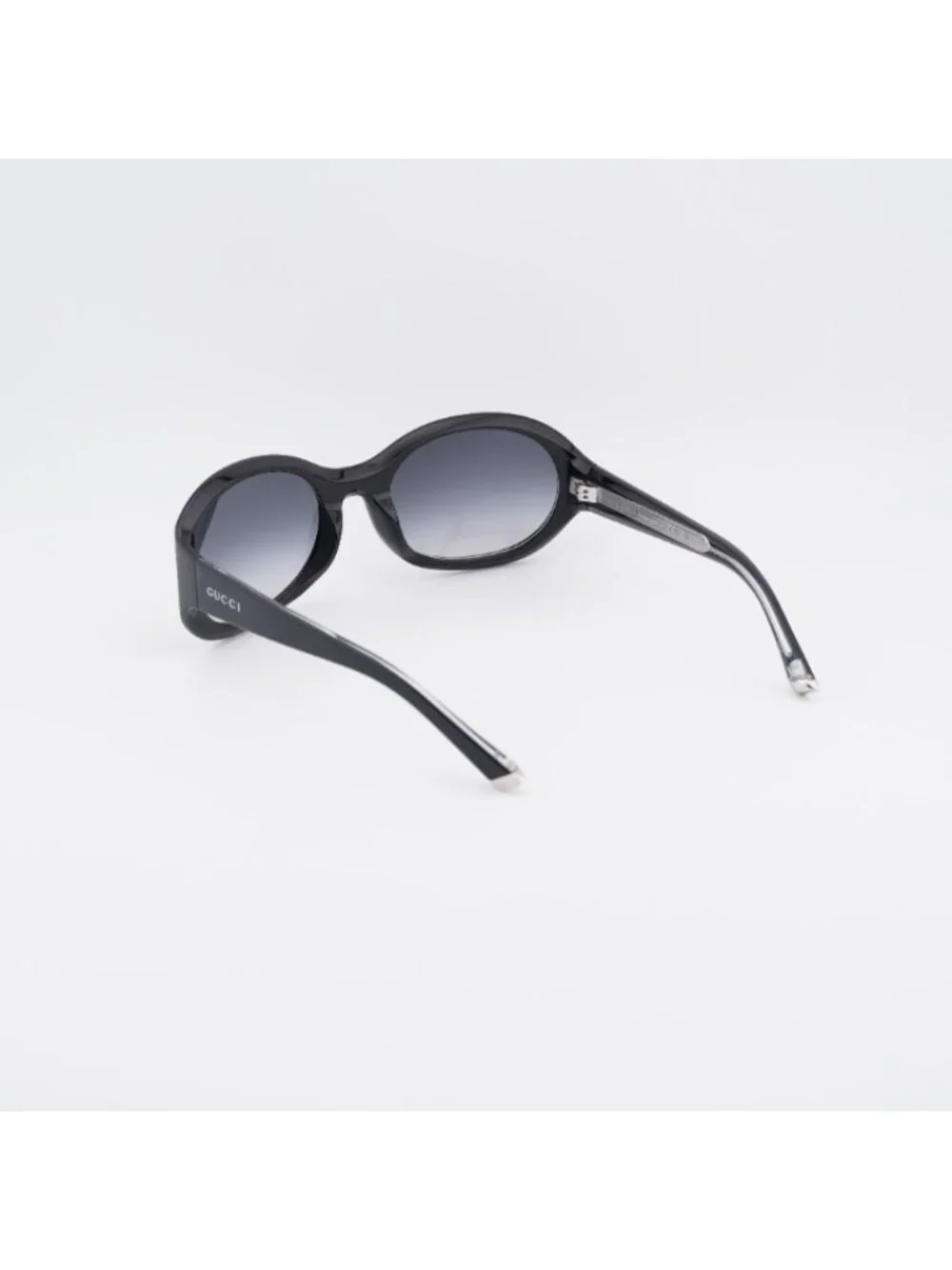 Gucci GG2012S 001 Sunglasses Shiny Black Square Frame, Grey Gradient Lenses